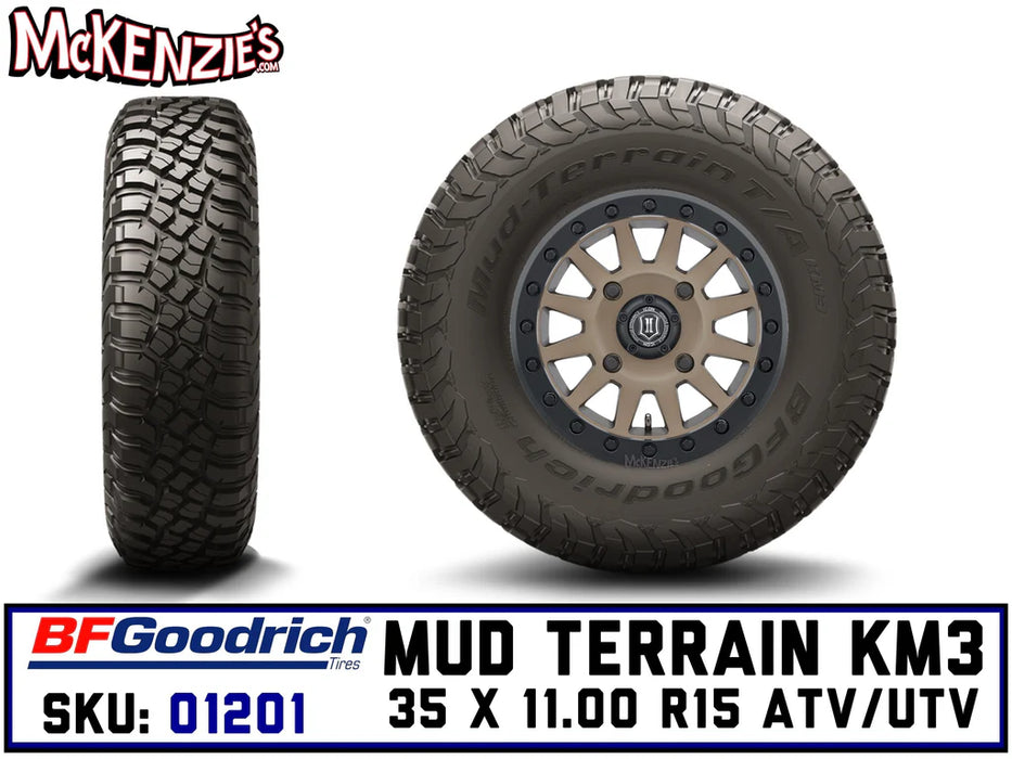 BFGOODRICH TIRE MUD TERRAIN KM3 F/R 35X11R15 RADIAL PR8 PN# 01201