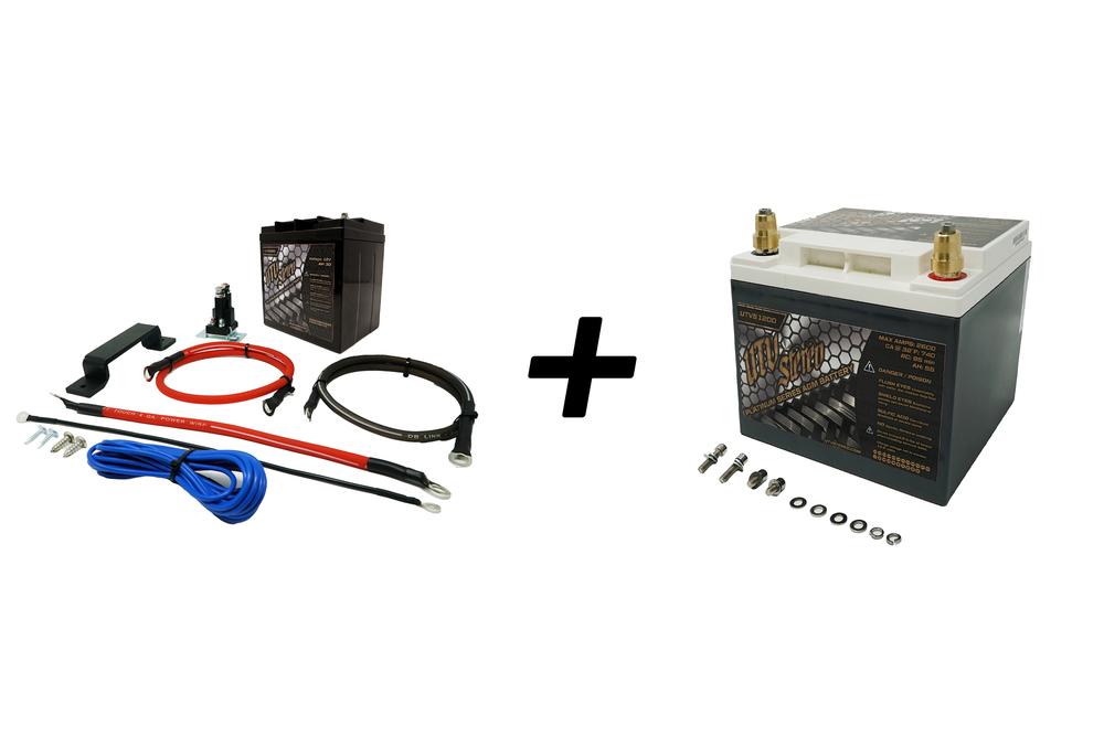 Polaris RZR 2nd Battery Kit utv stero.